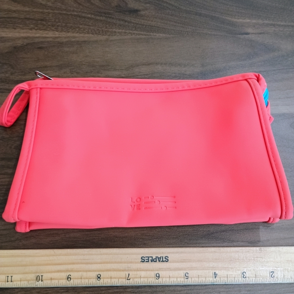 Vibrant Orangish Red Make Up bag Bag